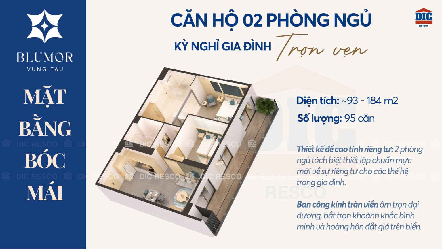 CĂN HỘ 02 PHÒNG NGỦ – KỲ NGHỈ GIA ĐÌNH TRỌN VẸN