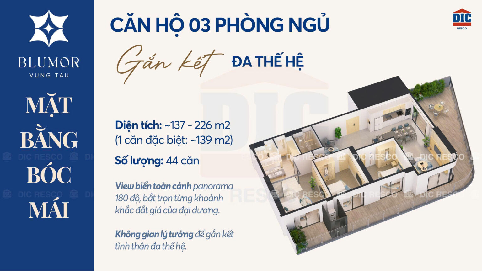 CĂN HỘ 03 PHÒNG NGỦ – GẮN KẾT ĐA THẾ HỆ