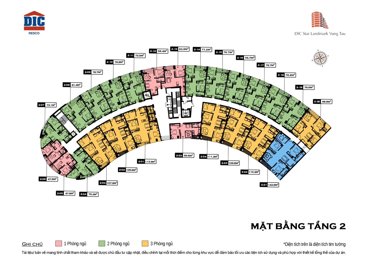 Mặt bằng tầng 2 DIC Star Landmark