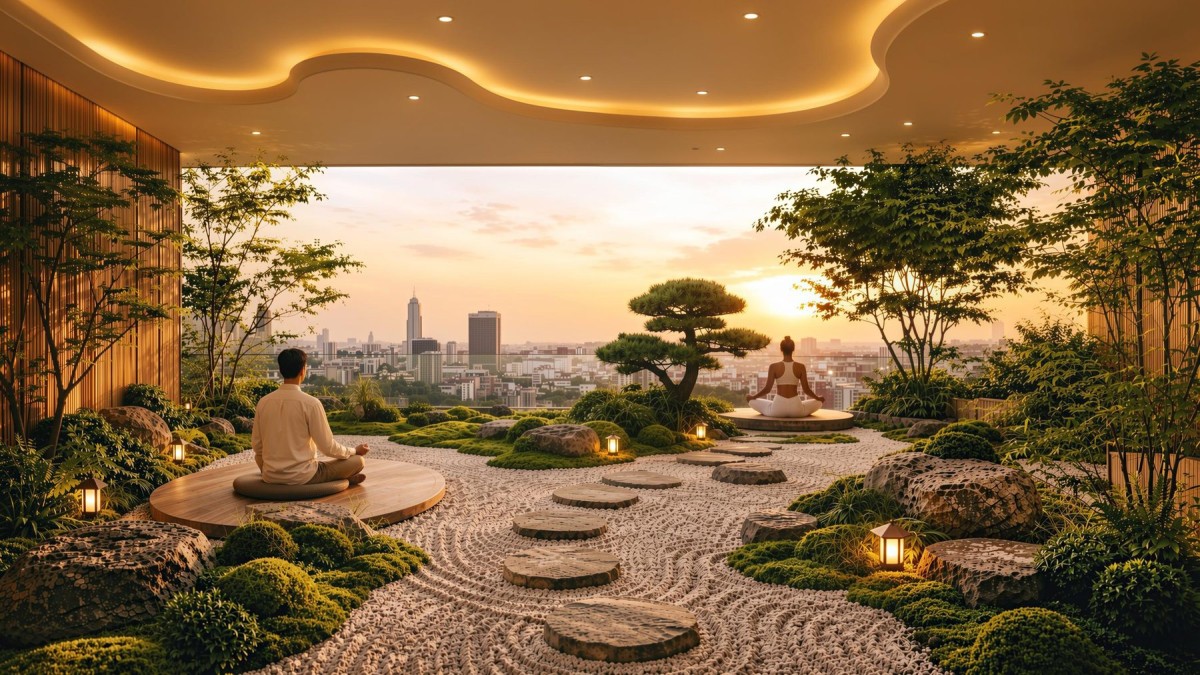Vườn thiền tầng 21